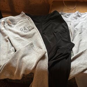 GAP Kids Light Gray Sports pants, Black Lab Valley Leggings, Grey members Mark